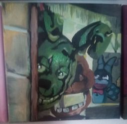FNAF3 Springtrap Fan Art Canvas Painting