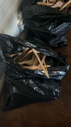 100 Ikea wood clothes hangers