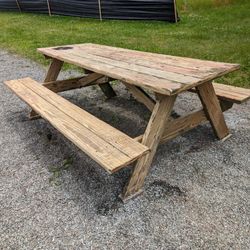 Solid  Wood 6' Picnic Table