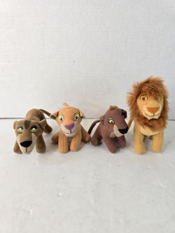 Vintage Lot Of 4 1998 McDonald's Disney Lion King Plush Happy Meal Toys 