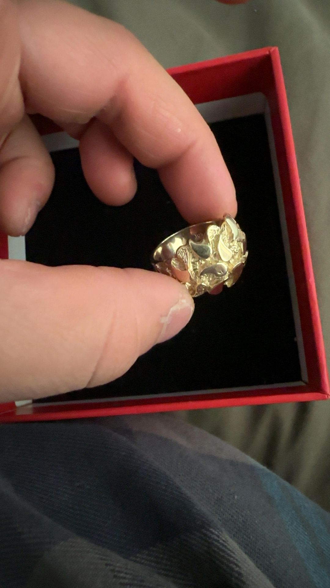 10K Gold Nugget Ring