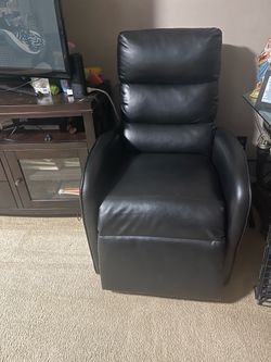 Black Faux Leather power lift Chair