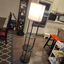 4ft floor standing lampshade with shelves for decoration or plants