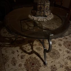 Round Glass Top Coffee Table – Elegant Design