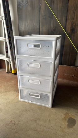 White and semi clear drawers