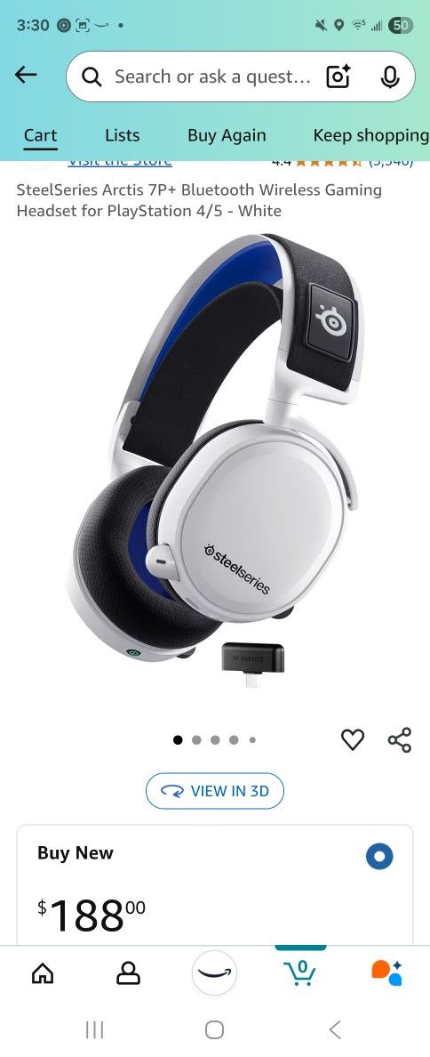 PS5 SteelSeries Arctis 7P+ Bluetooth Headset