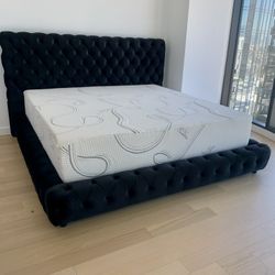 New In Box King Bed Frame With Mattress (Read Description Below)