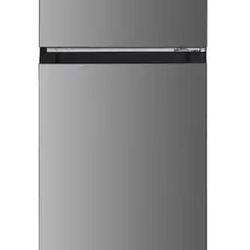 Magic Chef 18.5 in. W, 4.5 cu. ft. 2-Door Mini Refrigerator, with Freezer in Platinum Steel