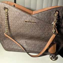 Michael Kors Jet Set Travel Large Tote Bag Brown (New w/ Tags)