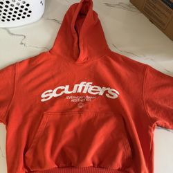 Scuffers Cropped Hoodie In Orange 