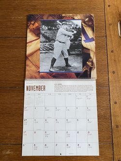 Baseball Legends 1996 Calendar Hallmark Babe, Page, Munson, Gehrig, Hodges,  Ford for Sale in Northport, NY - OfferUp