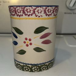 Temp-tations by Tara Old World Hand-painted utensil holder 12 oz Dishwasher Safe