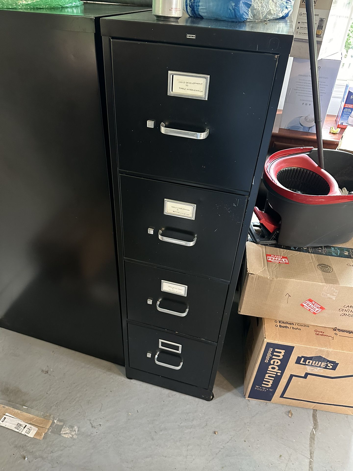 3 4-drawer Hon Filing Cabinets Plus 1 2-drawer