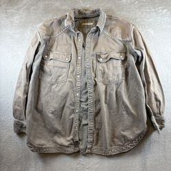 Free People Shirt M Womens Brown Denim Pearl Snap Western Boyfriend Tunic #2275