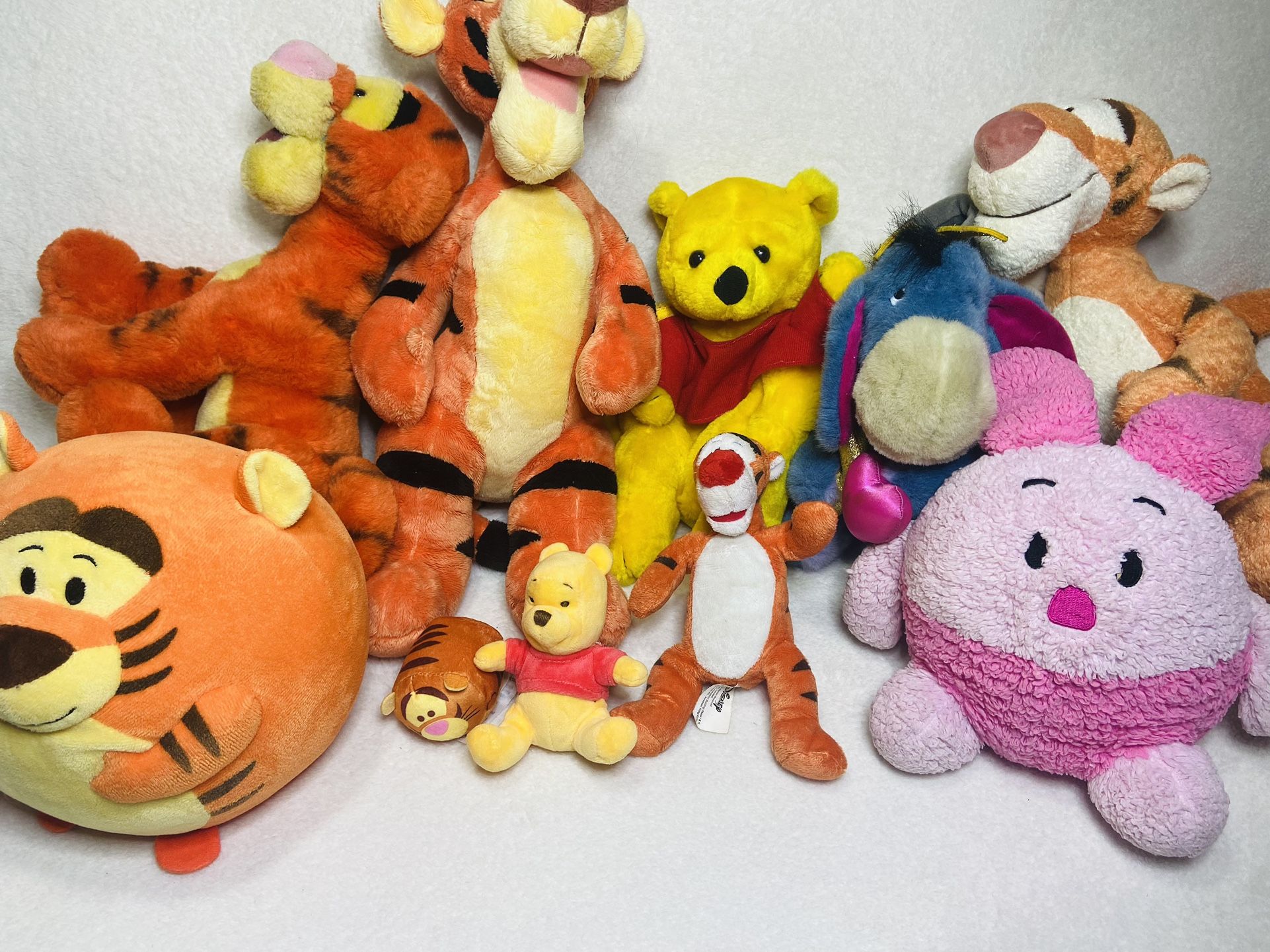 Disney Winnie the Pooh Plush Toy Lot Pooh Bear Tigger Piglet Eeyore