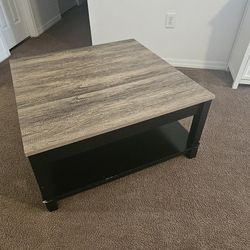 Ameriwood Home Carver Coffee Table with Open Storage, Matte Black