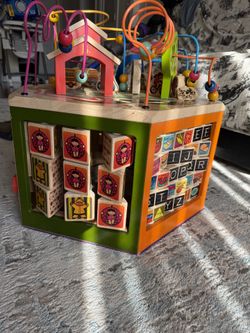 Wooden Activity Cube