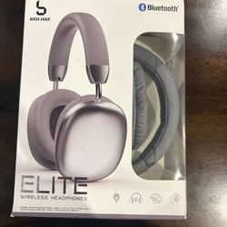 Bass Jaxx Headphones Wireless White Bluetooth Premium Fit Cushioned NEW