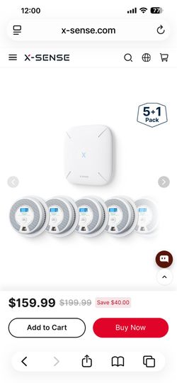 SC07-MR51 Interconnected Smart Smoke and CO Alarm BRAND NEW IN BOX 5 PACK & BASE INCLUDED