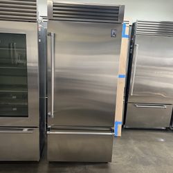 HESTAN 36”WIDE BUILT IN STAINLESS STEEL BOTTOM FREEZER 