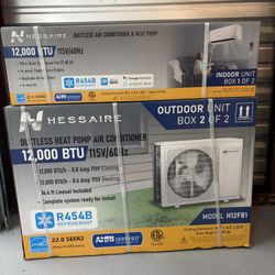 Hessaire 12,000 BTU Mini Split AC & Heat Pump – New