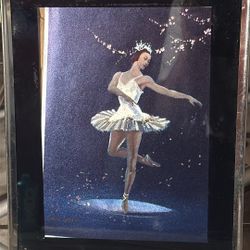 Framed picture of a classical ballerina (8x10 inches).