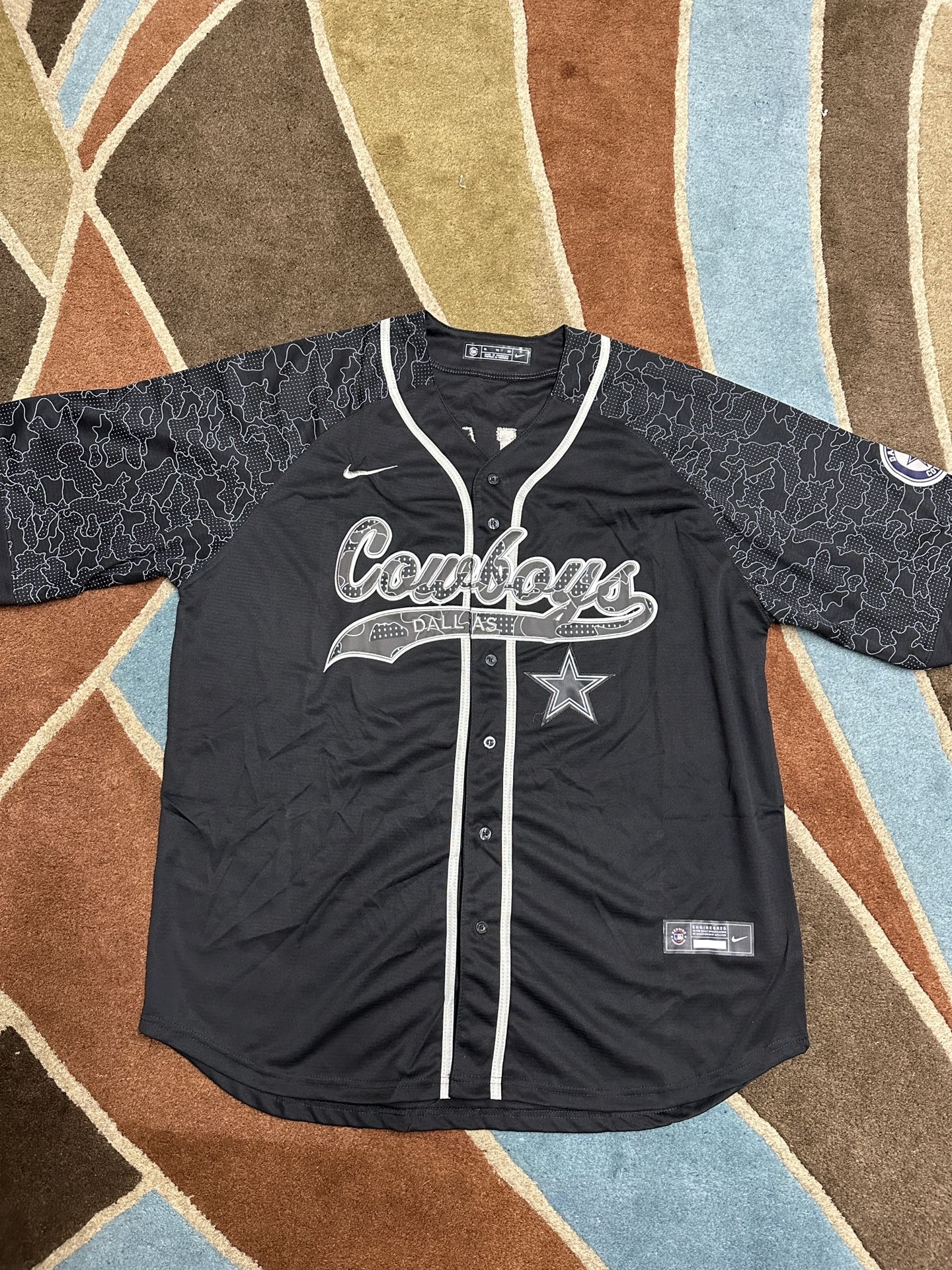 Dallas Cowboys Pollard Black Baseball Jersey