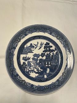 Vintage Johnson Bros England Blue Willow Plate