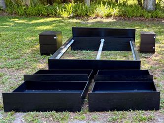 MALM IKEA Queen Bed, Drawers And End tables