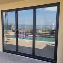 Aluminum Bifold Door 120x96|Black|3L
