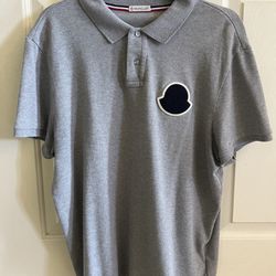 Moncler Polo Shirt Men Gray XL