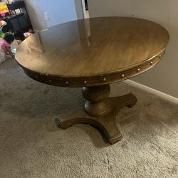 Solid Wood Round Dining Table 