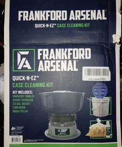 Frankford Arsenal quick-n-EZ Case Tumbler Kit. 2A AMMO casing cleaning kit - brass cleaner
