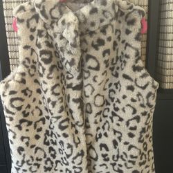 Girl’s SZ 6 ‘Epic Thread’s’ Leopard Faux Fur Vest