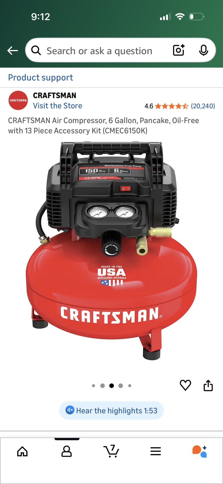 Craftsman Air Compressor