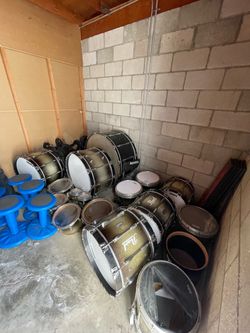 Drum Line Bass Drums, Tenors and Carriers