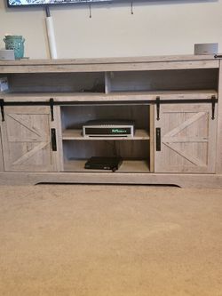 Wayfair TV Console With Sliding Barn Doors