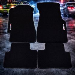 Black Floor Mats with EG Logo For Civic 1992 to 1995 4 Pcs Fits All 2dr 3dr 4dr