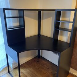 NEW Black-Brown Ikea Micke Corner Workstation Desk