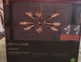 9 Light Starburt Pendant -NEW $10 Obo 