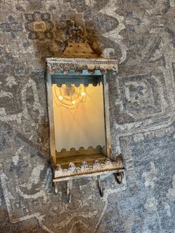Small wall  mirror with hooks