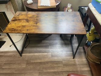 Rustic 48" Computer Desk with Storage Pocket