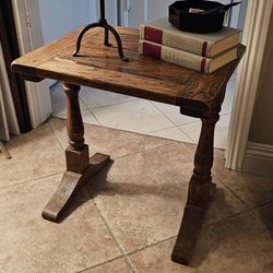 vintage small  wood table