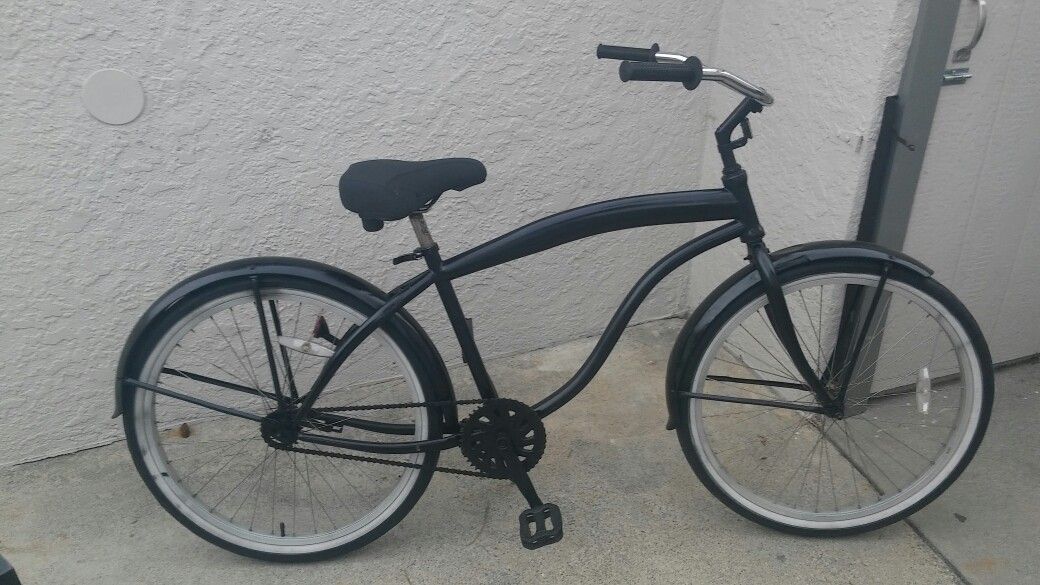 men's all black beach cruiser