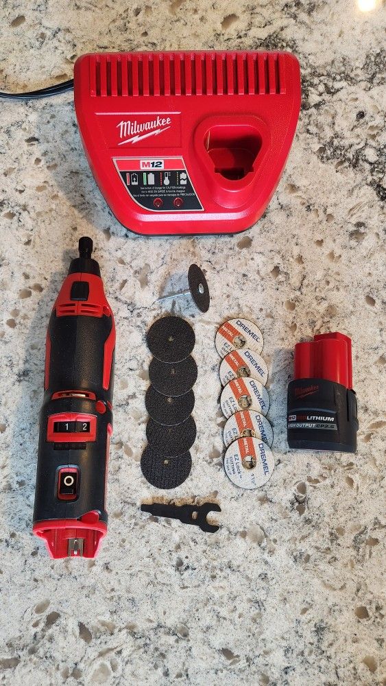 Milwaukee 2460-20 M12 Cordless Rotary Tool - Red