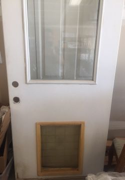 Backdoor with big doggie door