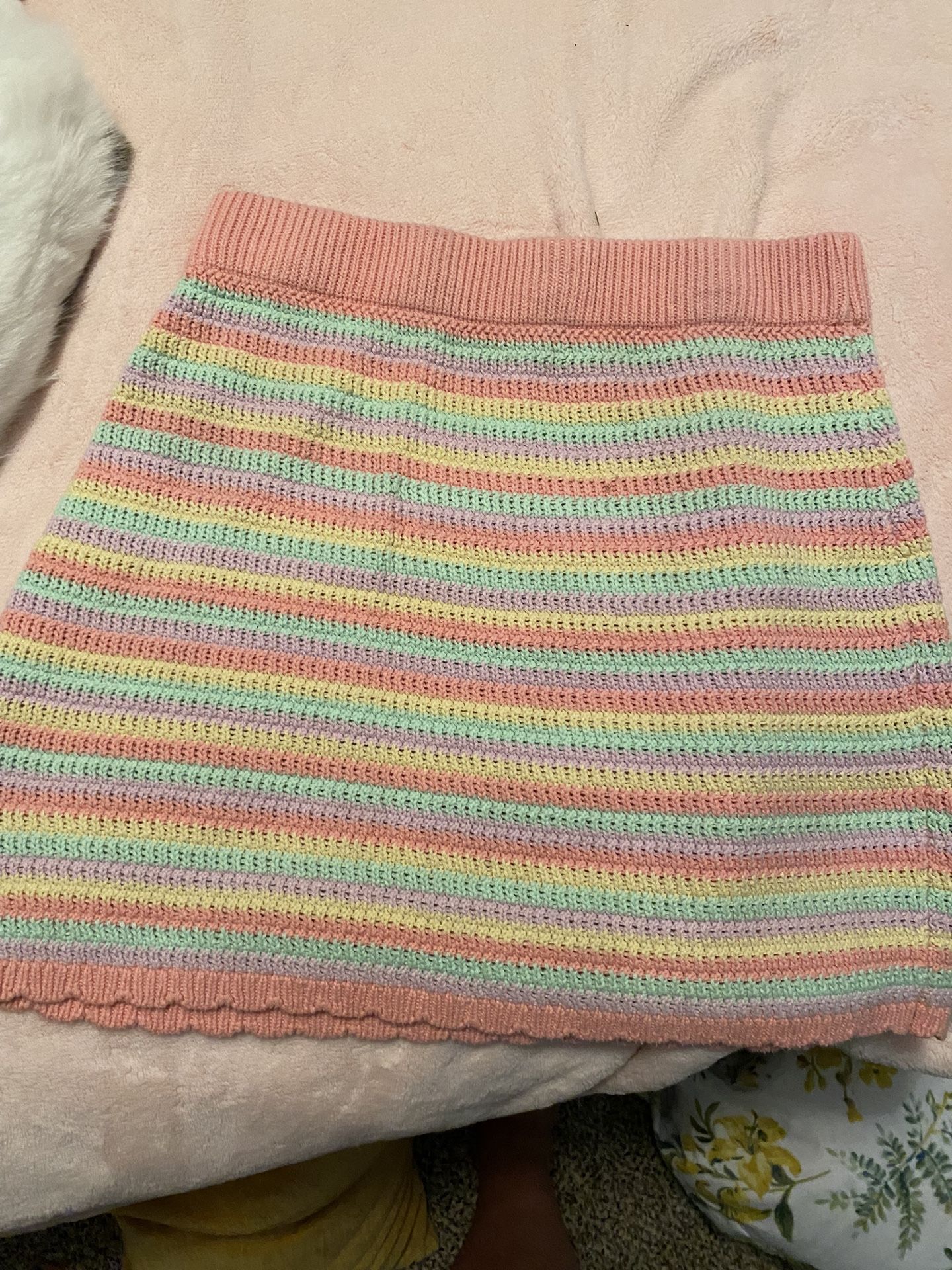Crochet Rainbow Skirt