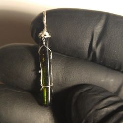 Natural Green Tourmaline Cabochon Pendant (925)