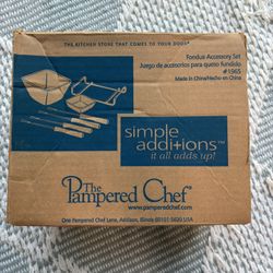 Pampered Chef Simple Additions Hospitality Stand And Fondue Accessory Set  