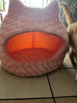 Pink cat bed